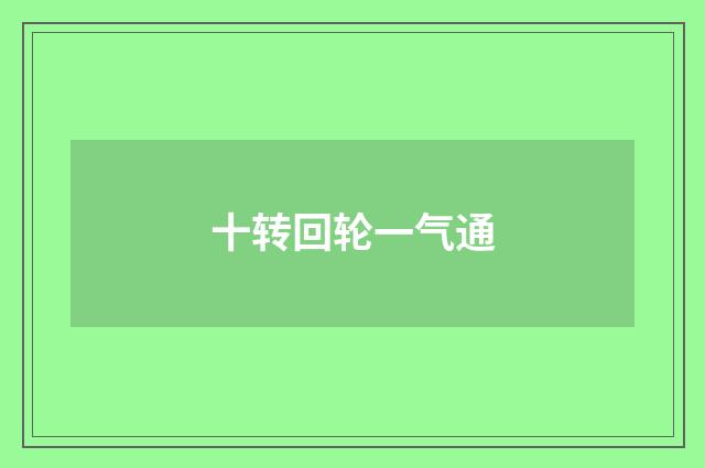 十转回轮一气通