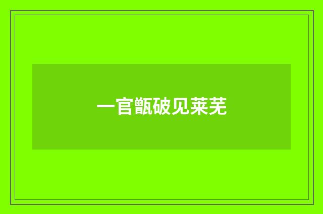 一官甑破见莱芜