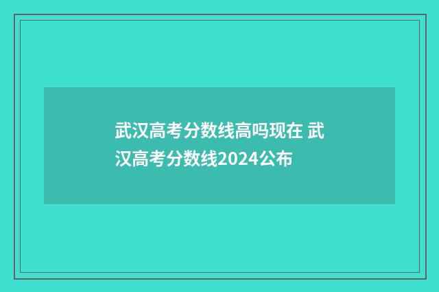 武汉高考分数线高吗现在 武汉高考分数线2024公布