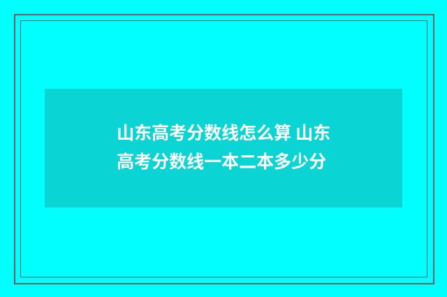 山东高考分数线怎么算 山东高考分数线一本二本多少分