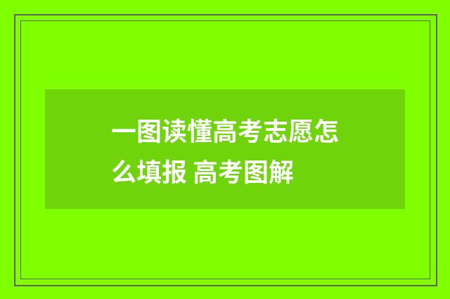 一图读懂高考志愿怎么填报 高考图解