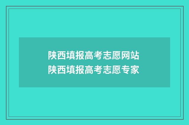 陕西填报高考志愿网站 陕西填报高考志愿专家