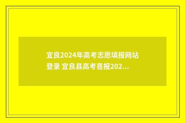 宜良2024年高考志愿填报网站登录 宜良县高考喜报2021