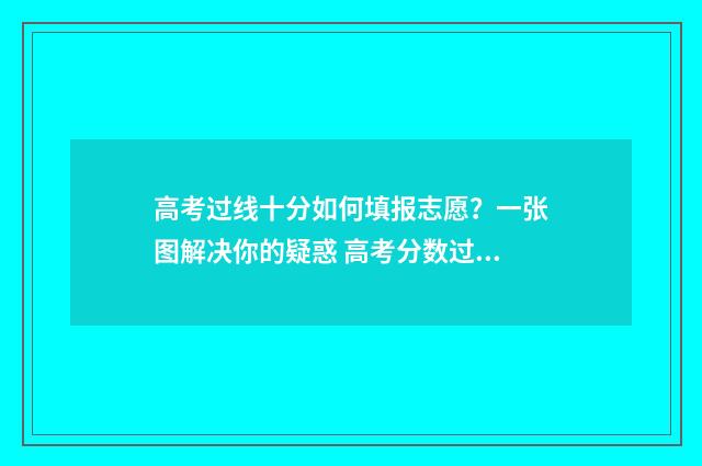 高考过线十分如何填报志愿？一张图解决你的疑惑 高考分数过线一定会被录取吗