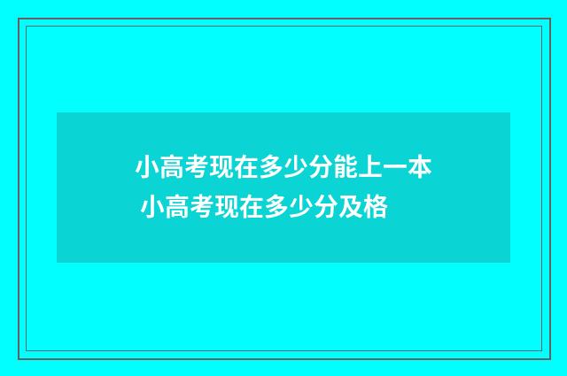 小高考现在多少分能上一本 小高考现在多少分及格