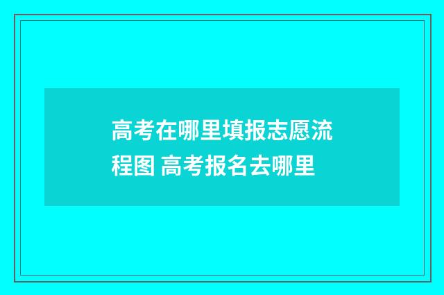 高考在哪里填报志愿流程图 高考报名去哪里