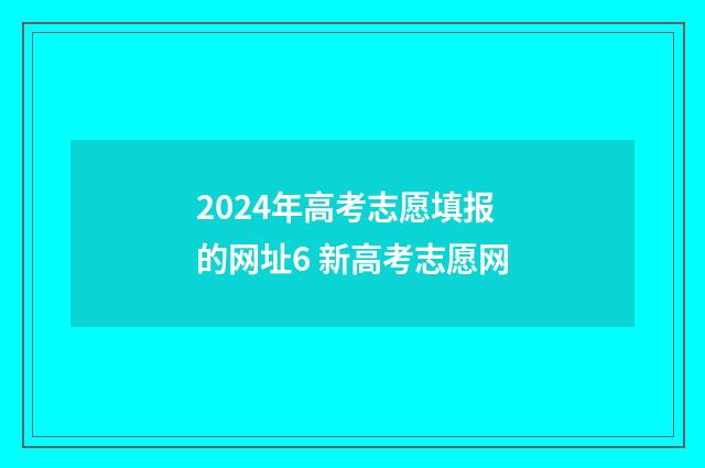 2024年高考志愿填报的网址6 新高考志愿网