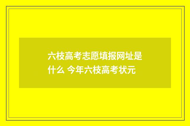 六枝高考志愿填报网址是什么 今年六枝高考状元