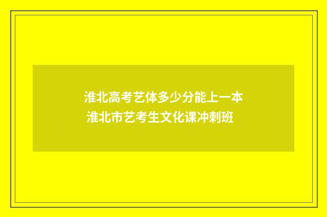 淮北高考艺体多少分能上一本 淮北市艺考生文化课冲刺班