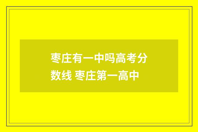 枣庄有一中吗高考分数线 枣庄第一高中