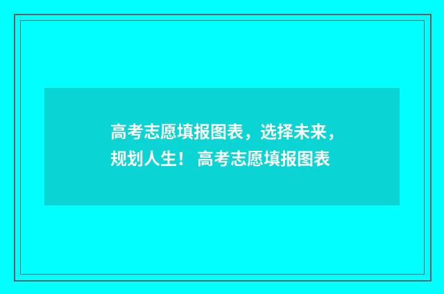 高考志愿填报图表，选择未来，规划人生！ 高考志愿填报图表
