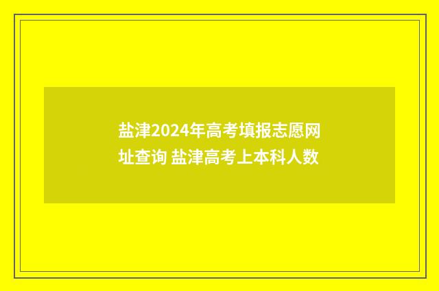盐津2024年高考填报志愿网址查询 盐津高考上本科人数