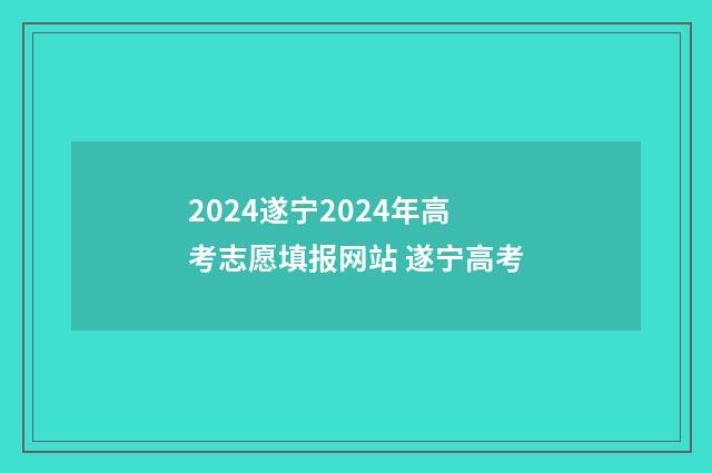 2024遂宁2024年高考志愿填报网站 遂宁高考