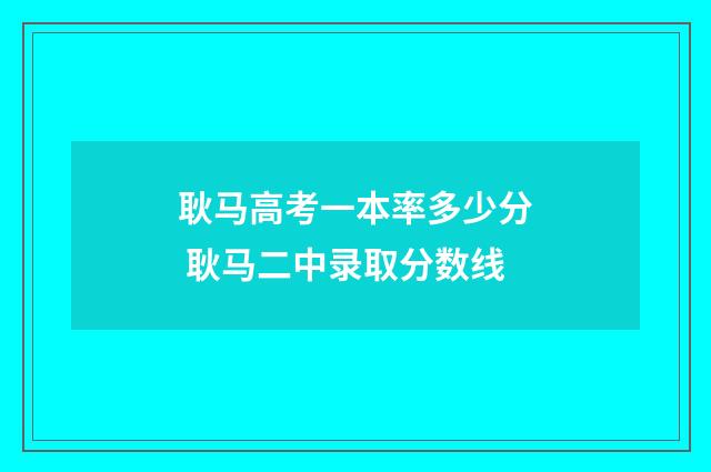 耿马高考一本率多少分 耿马二中录取分数线