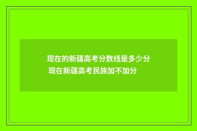 现在的新疆高考分数线是多少分 现在新疆高考民族加不加分