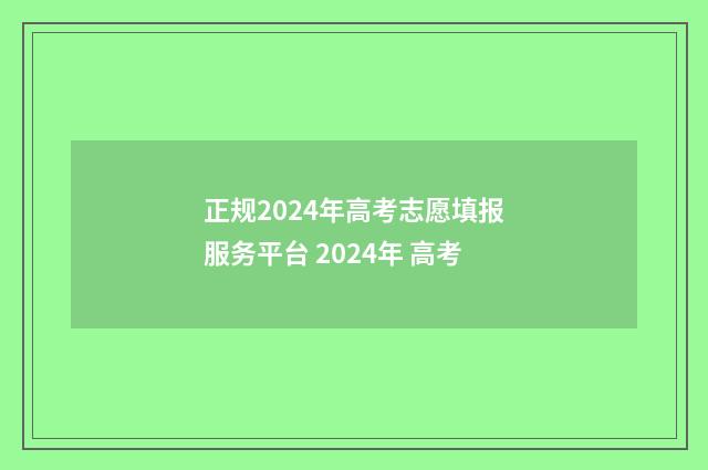 正规2024年高考志愿填报服务平台 2024年 高考