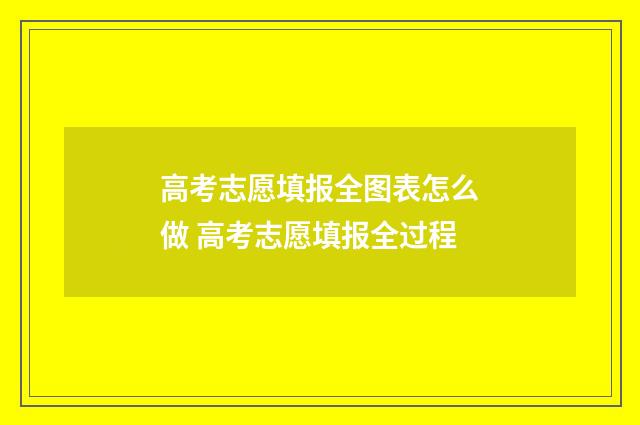 高考志愿填报全图表怎么做 高考志愿填报全过程