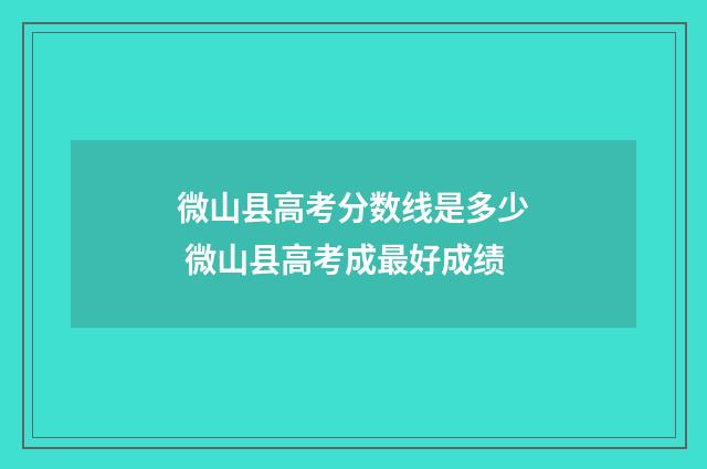 微山县高考分数线是多少 微山县高考成最好成绩