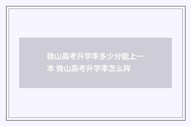 微山高考升学率多少分能上一本 微山高考升学率怎么样