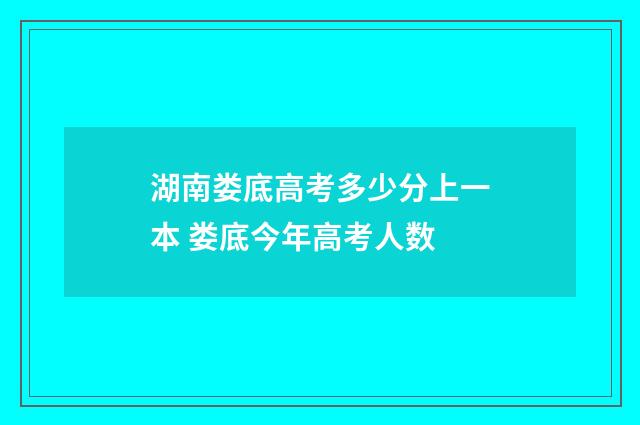 湖南娄底高考多少分上一本 娄底今年高考人数