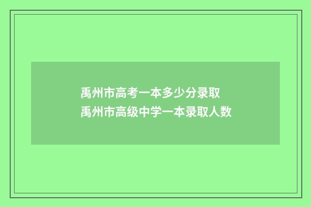 禹州市高考一本多少分录取 禹州市高级中学一本录取人数