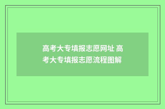 高考大专填报志愿网址 高考大专填报志愿流程图解