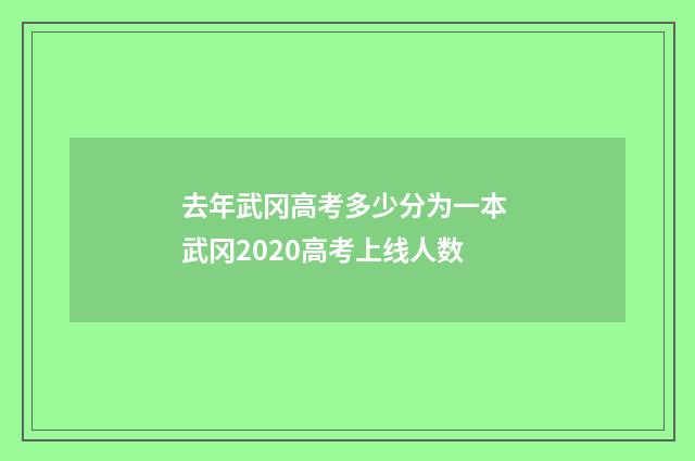 去年武冈高考多少分为一本 武冈2020高考上线人数