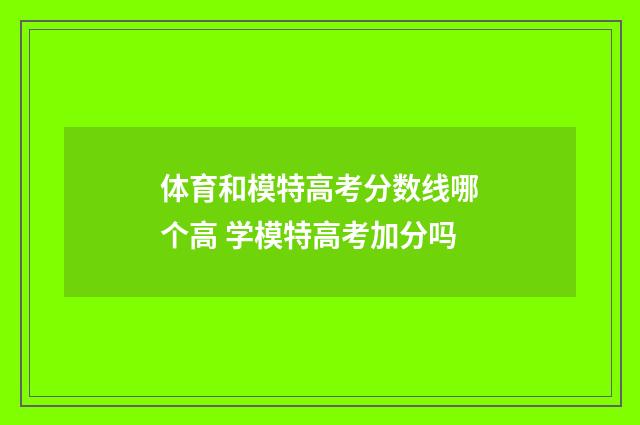 体育和模特高考分数线哪个高 学模特高考加分吗