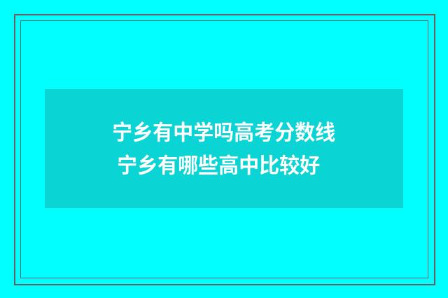 宁乡有中学吗高考分数线 宁乡有哪些高中比较好