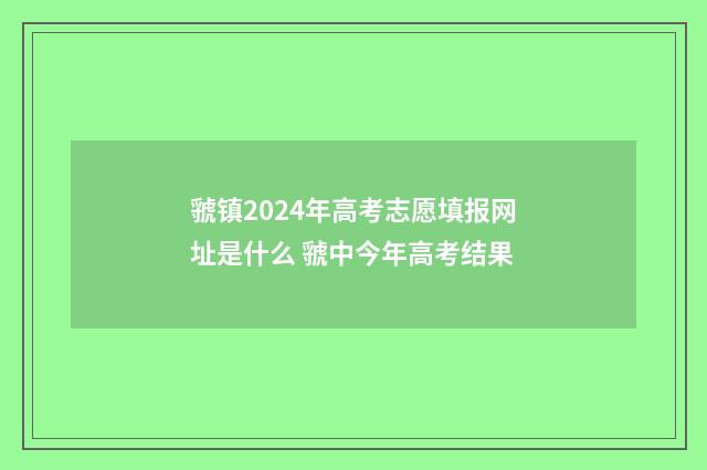 虢镇2024年高考志愿填报网址是什么 虢中今年高考结果