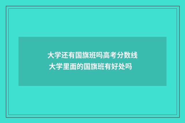 大学还有国旗班吗高考分数线 大学里面的国旗班有好处吗