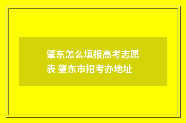 肇东怎么填报高考志愿表 肇东市招考办地址