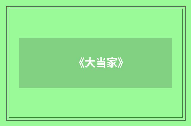 《大当家》