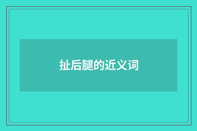 扯后腿的近义词