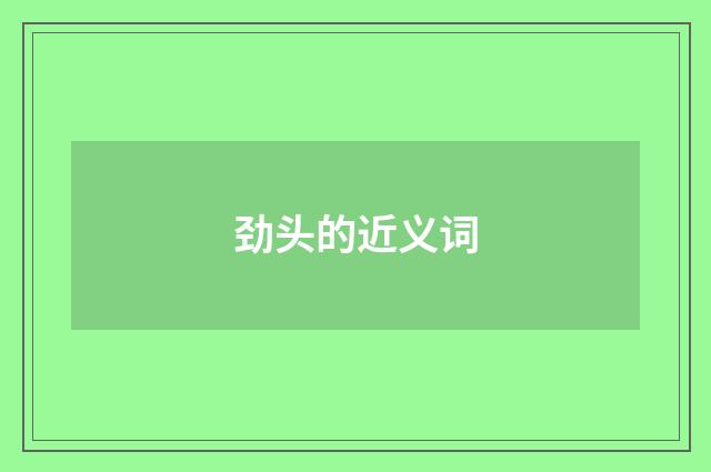 劲头的近义词