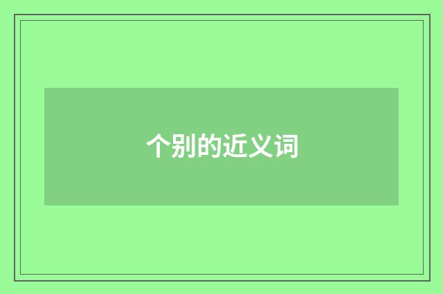 个别的近义词