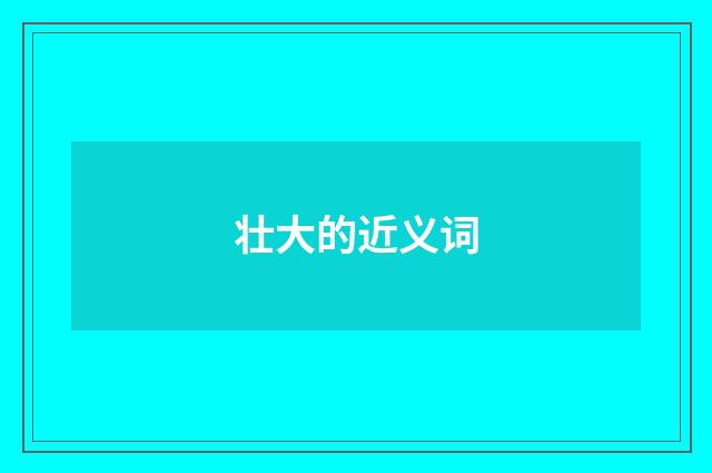 壮大的近义词