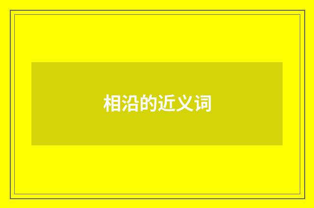 相沿的近义词