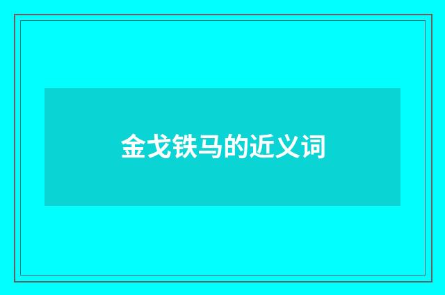 金戈铁马的近义词