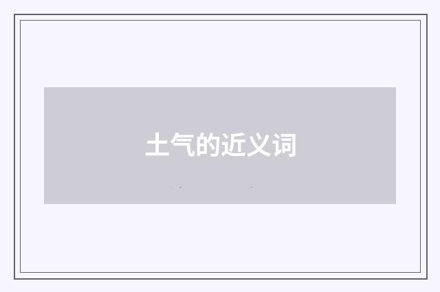土气的近义词