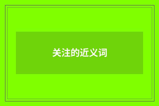 关注的近义词