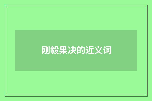 刚毅果决的近义词
