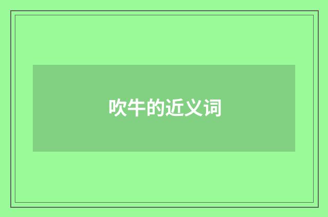 吹牛的近义词