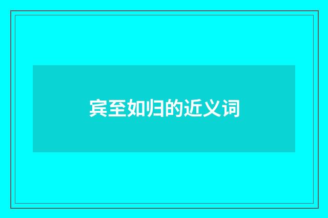 宾至如归的近义词