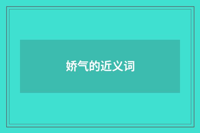娇气的近义词