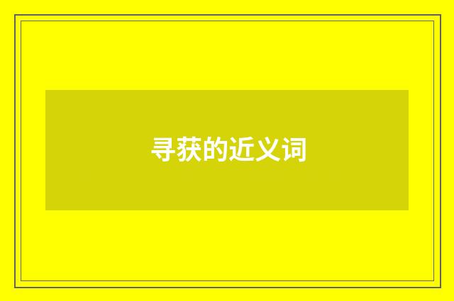 寻获的近义词