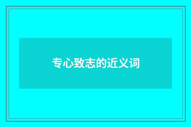 专心致志的近义词
