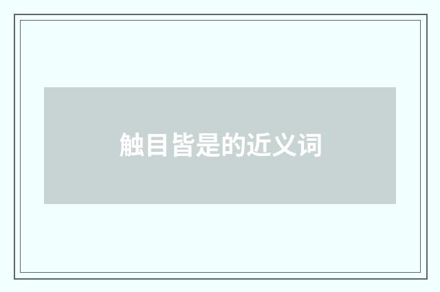 触目皆是的近义词