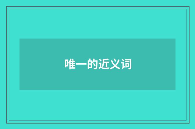唯一的近义词