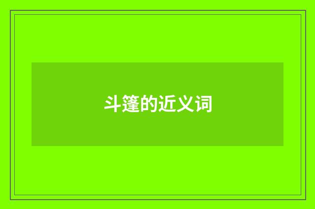 斗篷的近义词